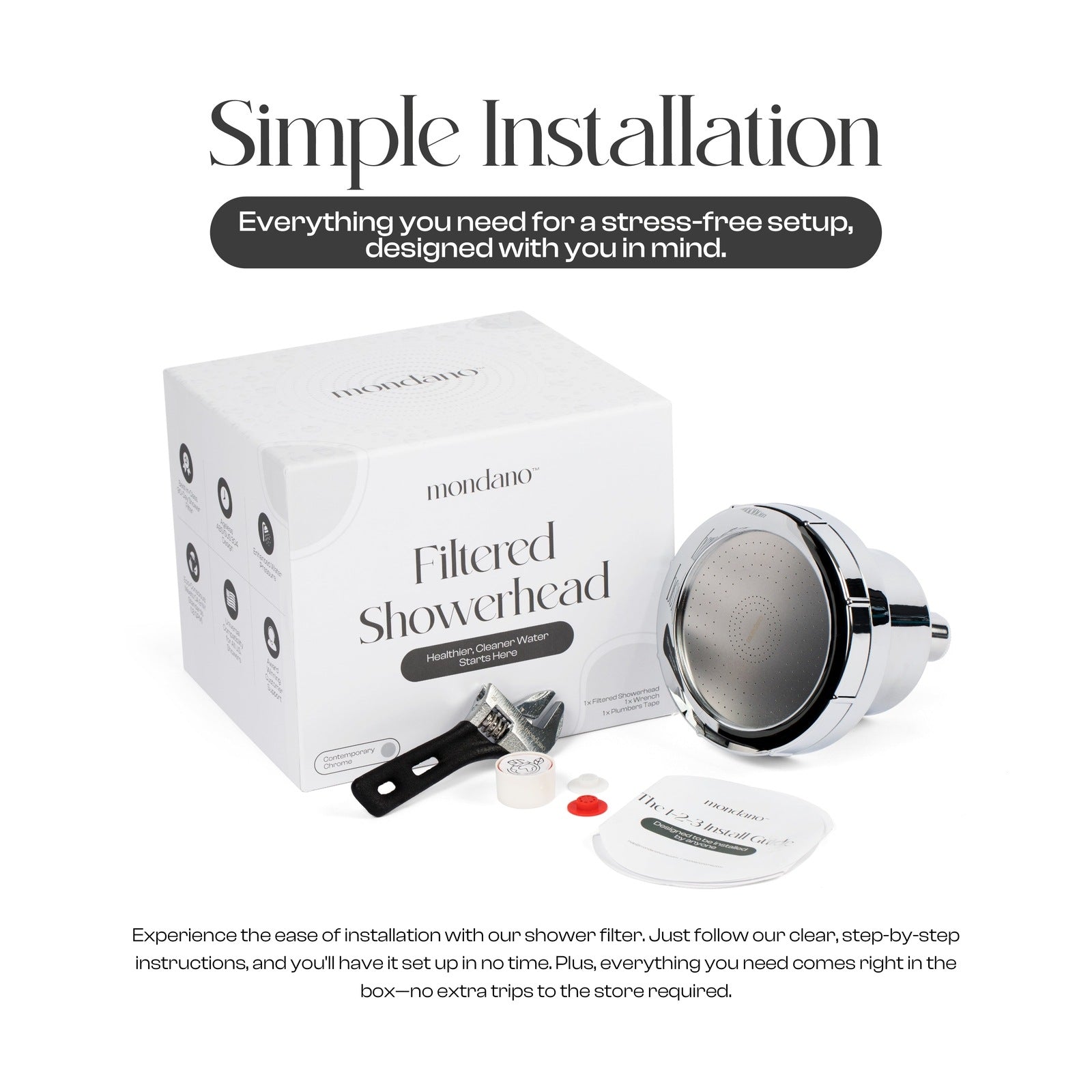 Filtered Showerhead KDF-55 & Calcium Sulfite Filter Blend