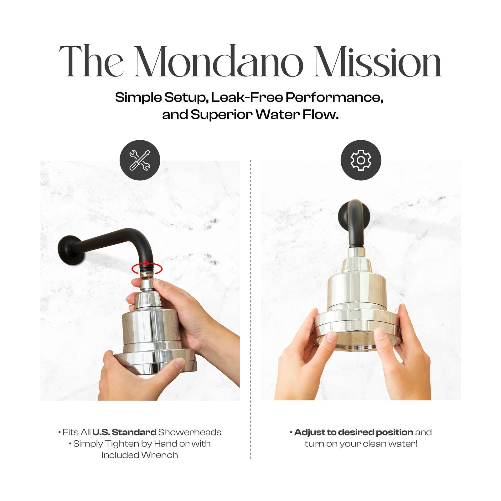 Filtered Showerhead KDF-55 & Calcium Sulfite Filter Blend