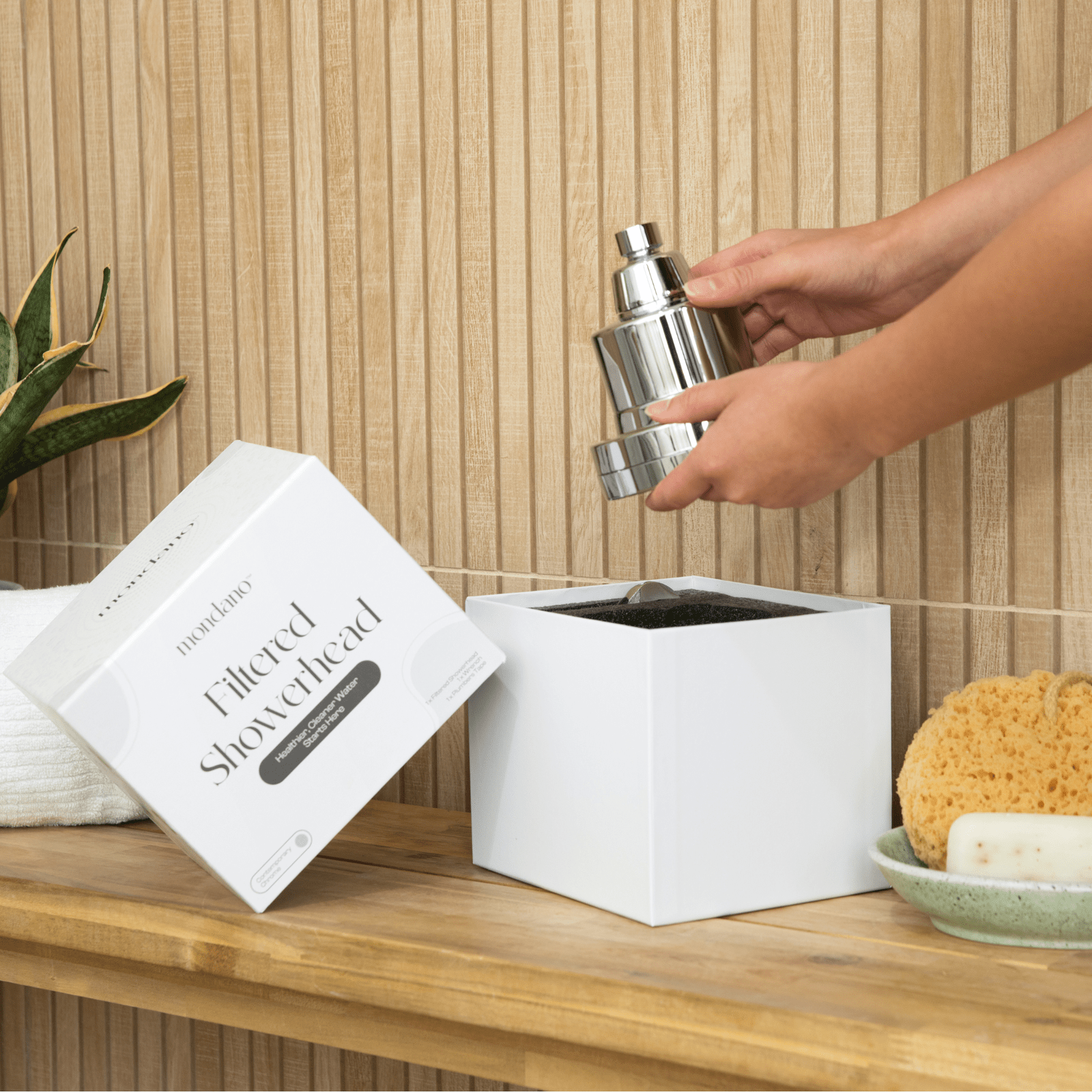 Filtered Showerhead KDF-55 & Calcium Sulfite Filter Blend