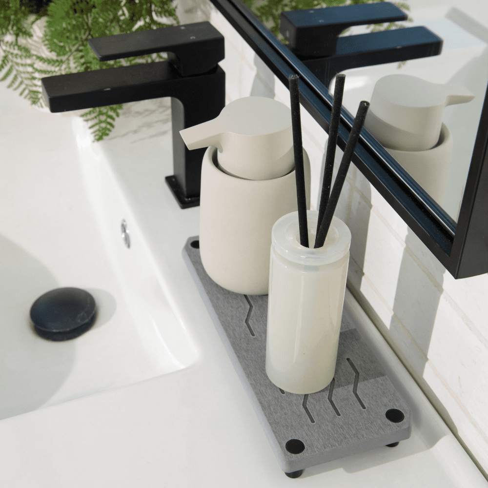 MONDANO™ Diatomaceous Earth Stone Sink Caddy - Grey