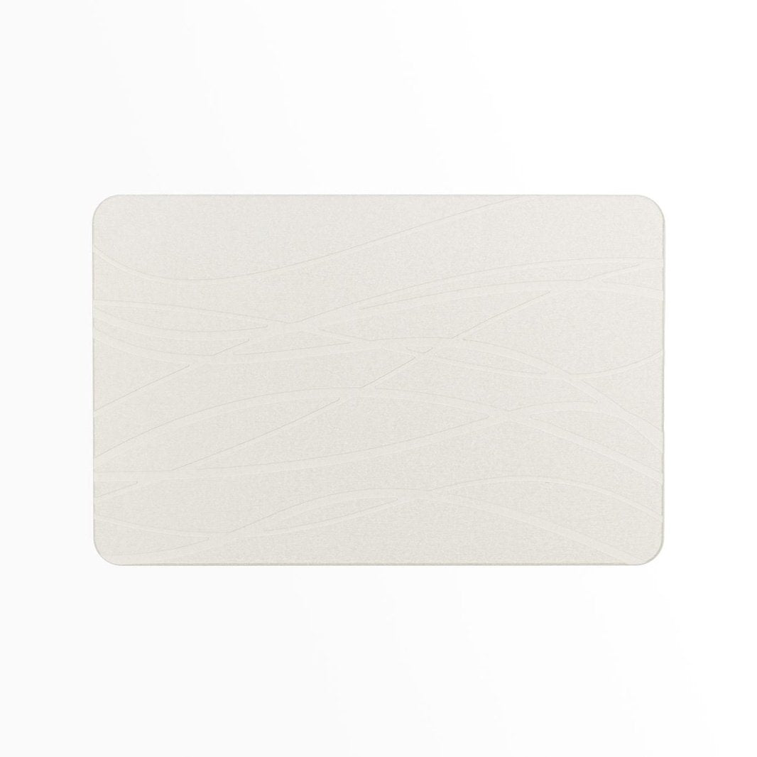 MONDANO™ Diatomaceous Earth Stone Bath Mat - Pebble White