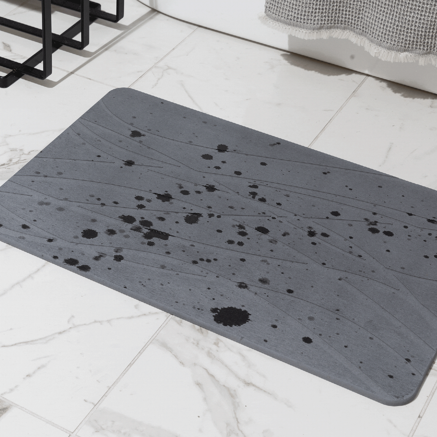 Gray bathroom mats deals